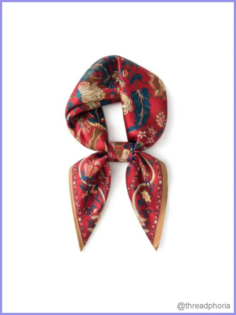 100% Mulberry Silk Square Scarf 26